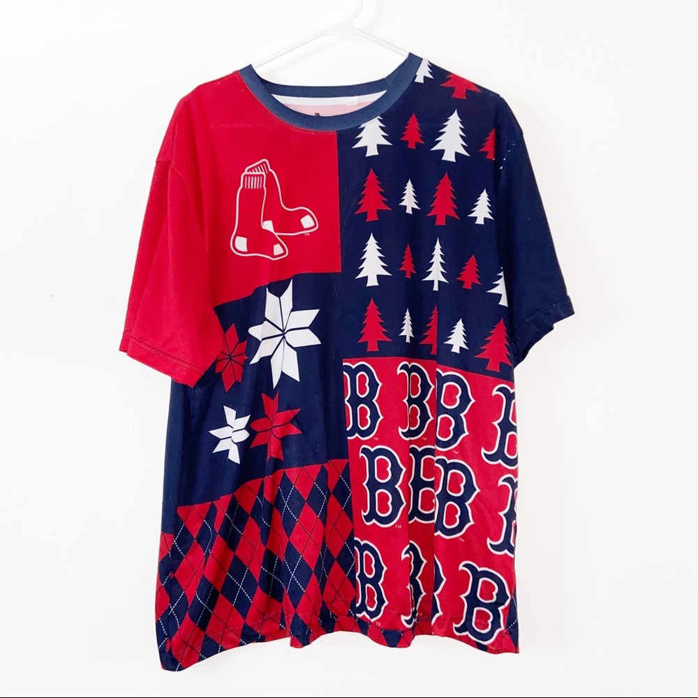 2XL Boston Red Sox Christmas Casual Tee Shirt